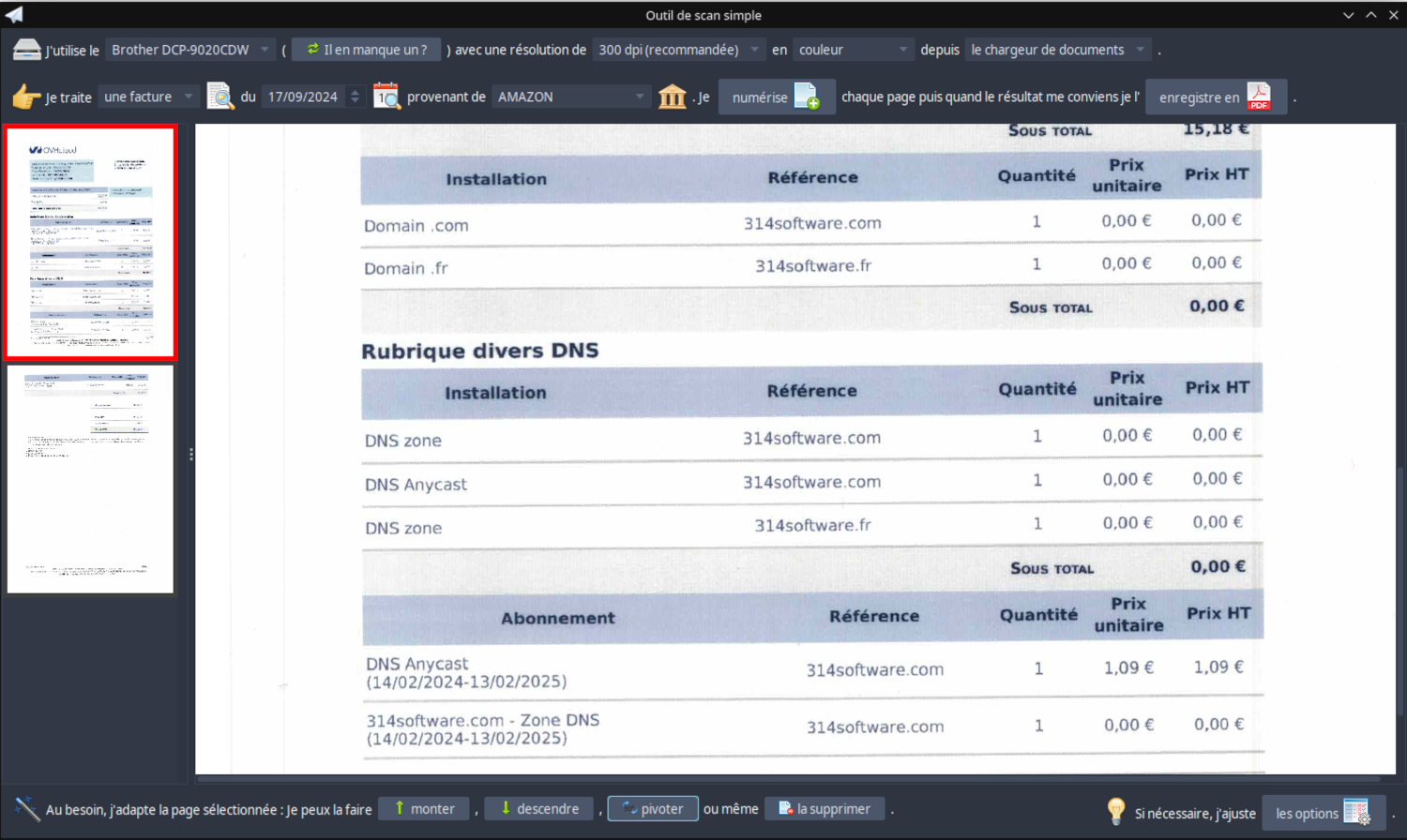 Exemple de logiciel développé par 3.14 Software